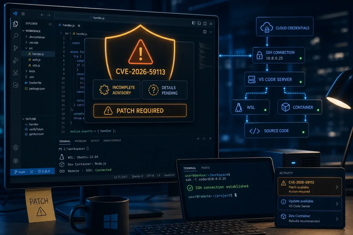 CVE-2026-59113: Update VS Code Despite Missing Fix Details