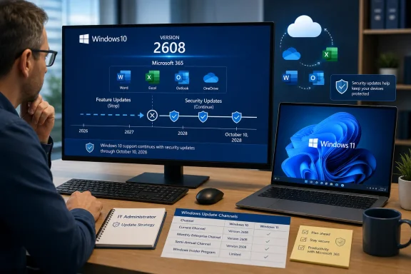 Thread 'Microsoft 365 Version 2608 Will Freeze Windows 10 Features'