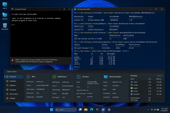 Thread 'KB5120998 Removes WMIC From Windows 11 24H2 and 25H2'