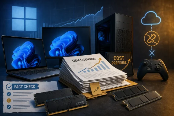 Thread 'Windows OEM License Hike Unverified; RAM Raises PC Prices'