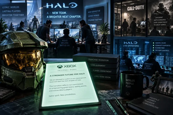 Xbox-themed gaming studio showcases Halo, Call of Duty, developers, and an internal memo about Halo’s future. Xbox-themed gaming studio showcases Halo, Call of Duty, developers, and an internal memo about Halo’s future.