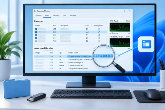 Find and Release File Locks in Windows 11 and 10 Using Resource Monitor