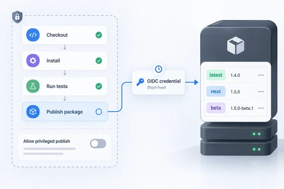 windowsforum-npm-trusted-publishing-adds-oidc-dist-tag-permissions-for-token-free-release-pip...webp