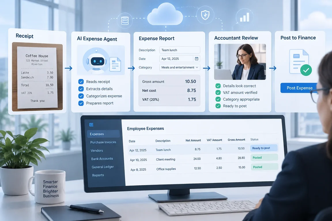 Business Central Expense Agent to Calculate VAT With Accountant Review ...