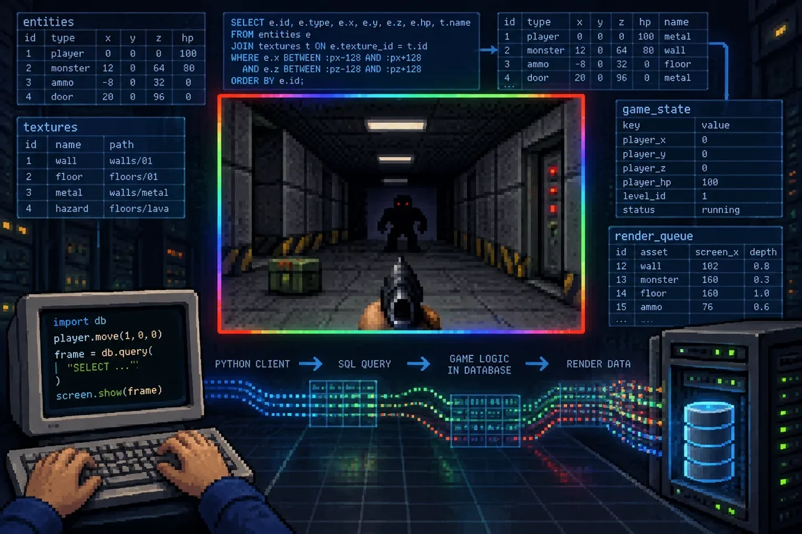 Running Doom in an SQL Database Proves We've Gone Too Far