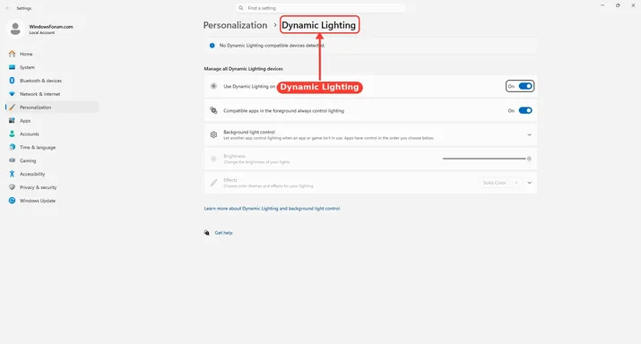 windowsforum-settings-dynamic-lighting-65c92157.webp