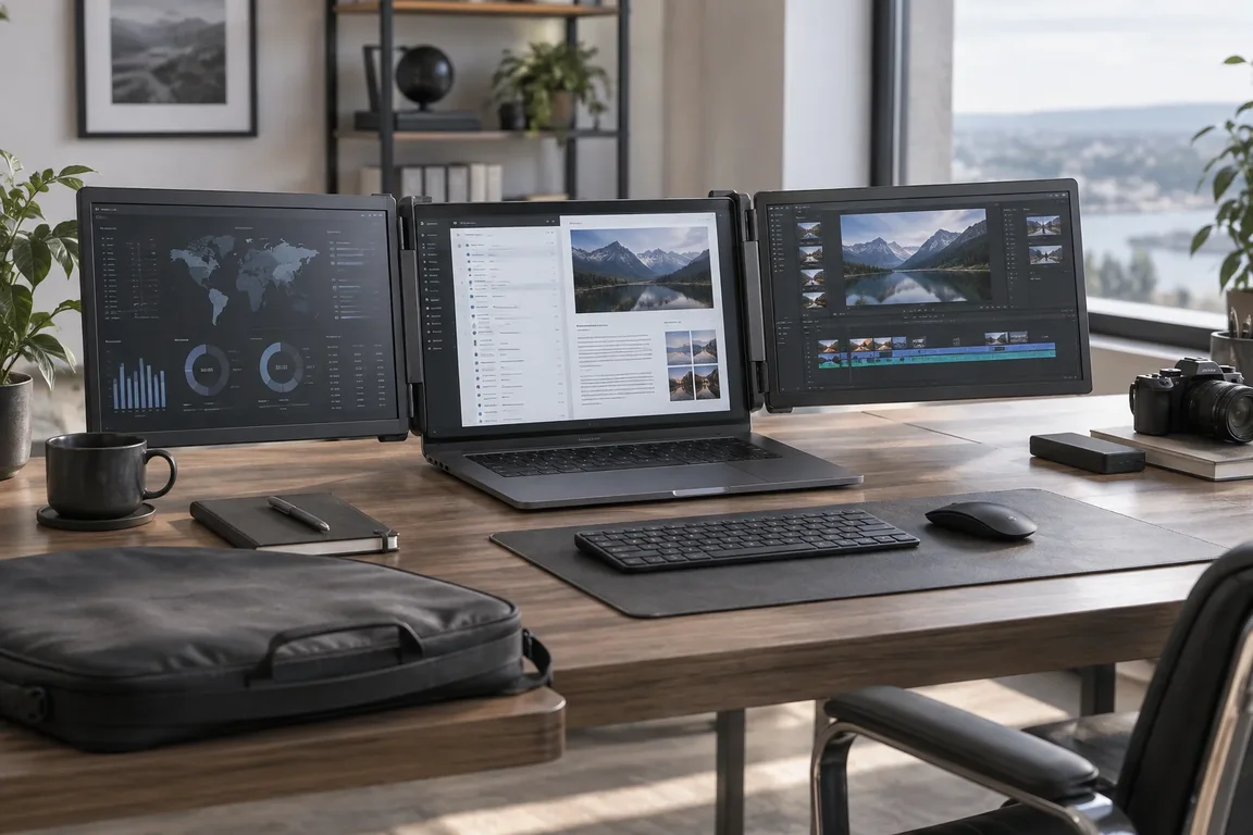 Monitor Usb Enabled KYY X90G Quad Laptop Monitor Review: Windows 11 Setup, USB-C Limits and ...