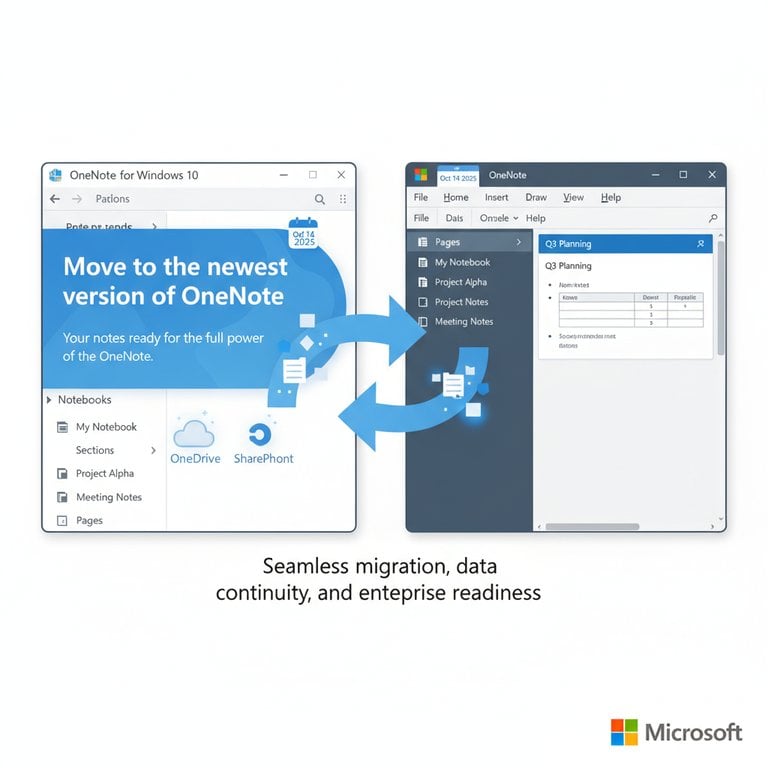 OneNote for Windows 10 Ends Support Oct 14 2025: Migrate to Desktop ...