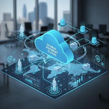 Holographic Global Payment Cloud connects banks and users worldwide.