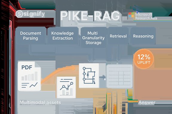 PIKE-RAG workflow by Signify and Microsoft Research Asia, from document parsing to reasoning with 12% uplift.