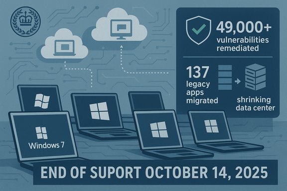 End of Windows 7 support on October 14, 2025.