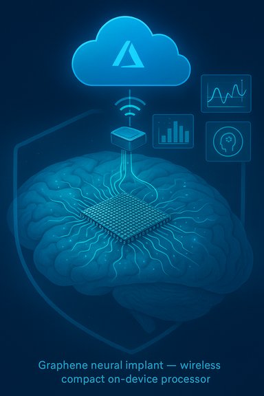 Graphene neural implant with a wireless, compact on-device processor in the brain. Graphene neural implant with a wireless, compact on-device processor in the brain.