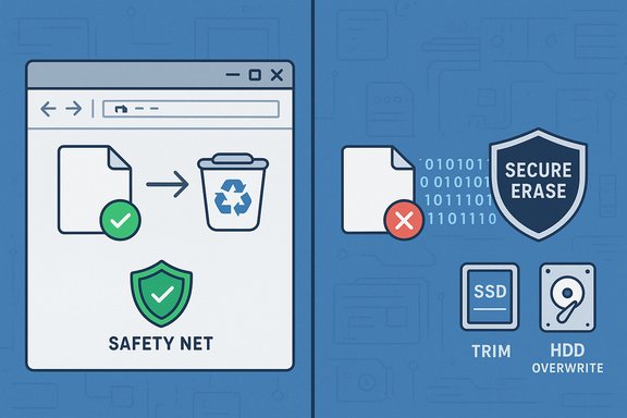 Safety Net: secure data erasure for SSDs and HDDs with trim and overwrite.