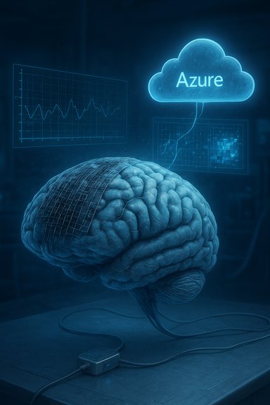 Brain with a neural sensor grid connected to the Azure cloud.