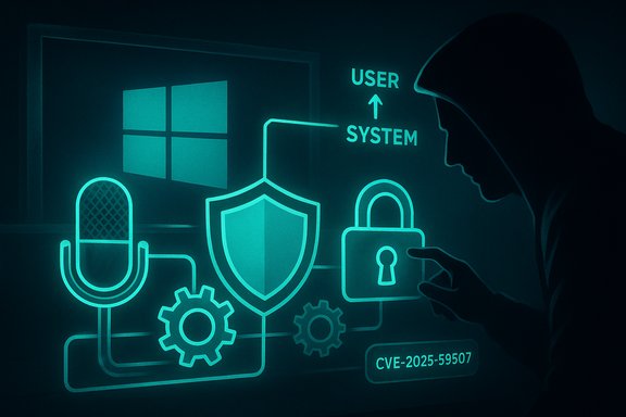 Hooded hacker examines a Windows system amid neon cybersecurity icons.