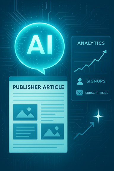 AI analytics boost publisher articles, signups, and subscriptions.