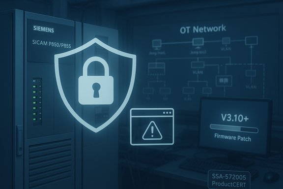 Industrial control system security: server, OT network diagram, and firmware patch progress.