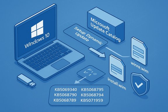 Windows 10 deployment using Dynamic Update from Microsoft Update Catalog (install.wim and winre.wim).