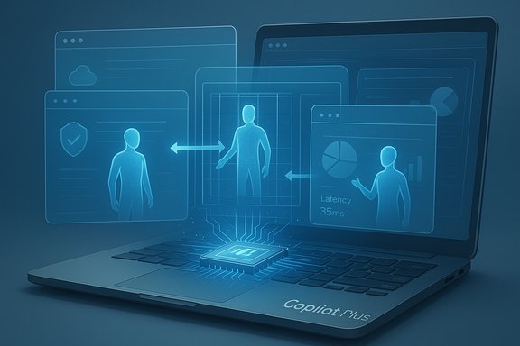 Futuristic laptop projecting holographic screens with human figures and analytics. Futuristic laptop projecting holographic screens with human figures and analytics.