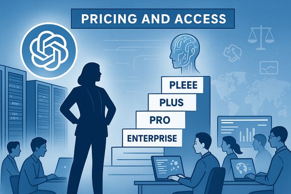 A speaker presents pricing tiers (Enterprise, Pro, Plus) to a team working on laptops.