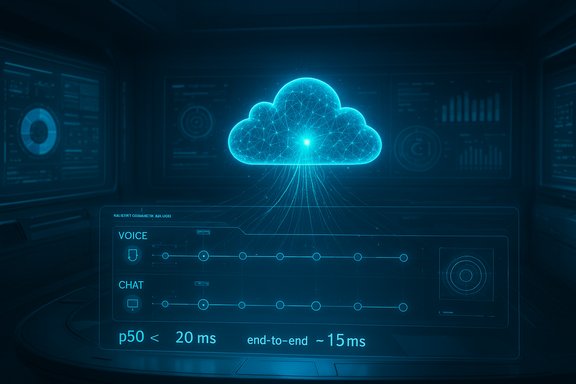 Futuristic blue cloud computing visualization with network lines and data dashboards.