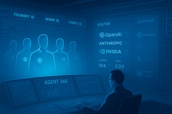 A lone analyst sits at a futuristic control desk, monitoring AI dashboards on large screens.