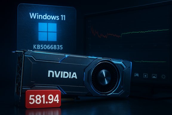 NVIDIA GPU with Windows 11 patch KB5066835 and performance graphs. NVIDIA GPU with Windows 11 patch KB5066835 and performance graphs.