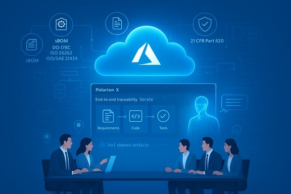 Business team discusses cloud-based end-to-end traceability with Polarion X.