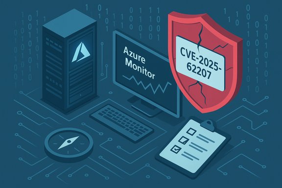 Azure Monitor protects a server against CVE-2025-62207.