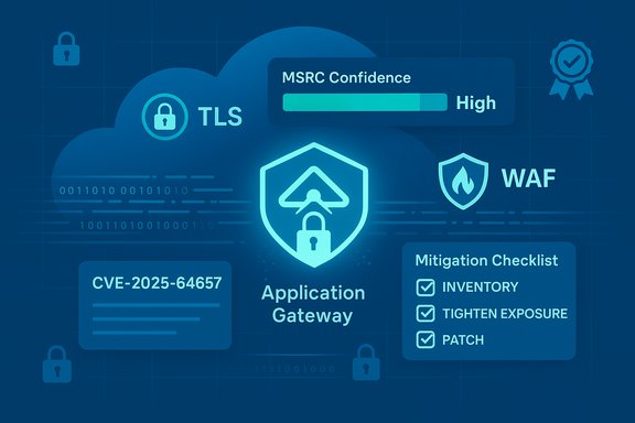 Security dashboard showing TLS, WAF, and a protected application gateway.