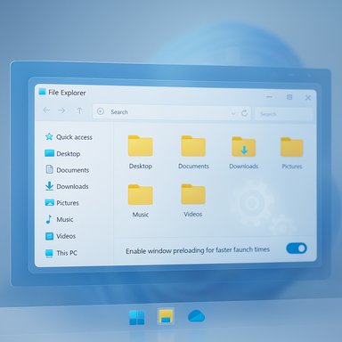 A blue-tinted Windows File Explorer window displaying yellow folders. A blue-tinted Windows File Explorer window displaying yellow folders.