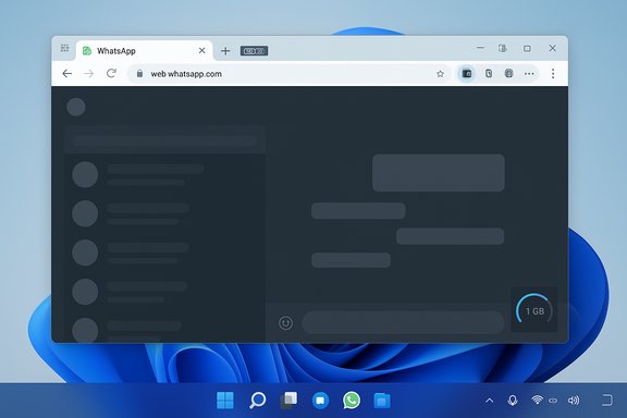 Dark WhatsApp Web UI open in a browser on a Windows 11 desktop. Dark WhatsApp Web UI open in a browser on a Windows 11 desktop.