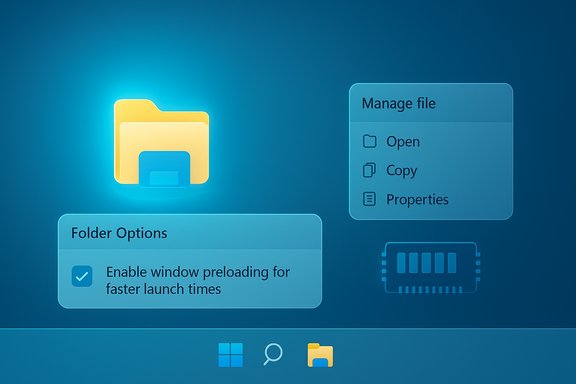 A futuristic blue desktop UI with floating folders and a “Manage file” options panel. A futuristic blue desktop UI with floating folders and a “Manage file” options panel.