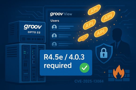 Groov View system update required: R4.5e / 4.0.3.