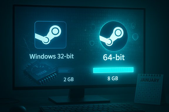 Valve Moves Steam Windows Client To 64 Bit Only 32 Bit Support Ends 84729 