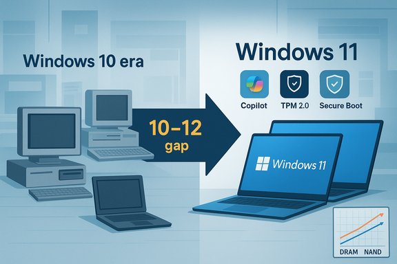 Old Windows 10 era PCs migrate to Windows 11 with TPM 2.0, Secure Boot, and Copilot.