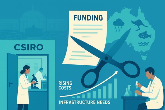 Scissors cut funding as CSIRO researchers face rising costs and infrastructure needs.