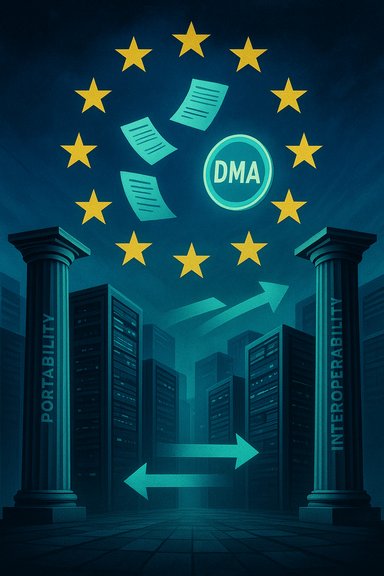 EU DMA promotes data portability and interoperability across Europe's digital markets. EU DMA promotes data portability and interoperability across Europe's digital markets.