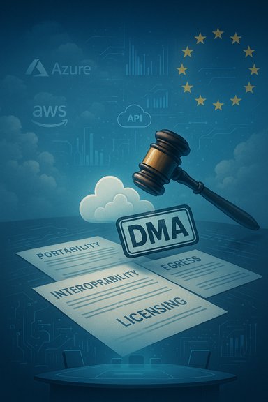 EU DMA enforces cloud portability, interoperability, licensing and data egress.