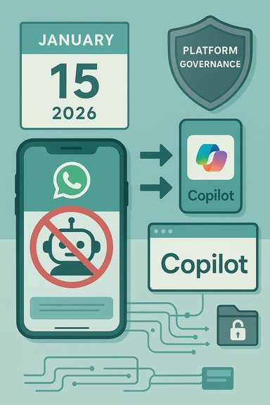 Infographic about platform governance and Copilot integration for safe AI on mobile. Infographic about platform governance and Copilot integration for safe AI on mobile.