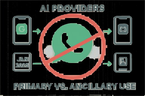AI providers: primary use vs. ancillary use. AI providers: primary use vs. ancillary use.