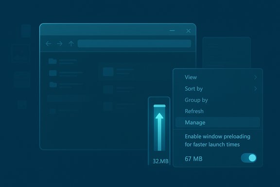 A futuristic blue user interface with a large window and a floating settings panel.