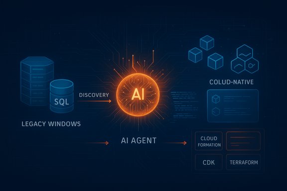 AI agent connects legacy Windows SQL data to cloud-native AI workflows.