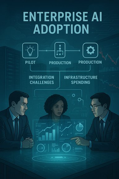 A professional team discusses enterprise AI adoption stages and infrastructure challenges.