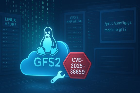 Linux GFS2 cloud depicting the CVE-2025-38659 vulnerability.