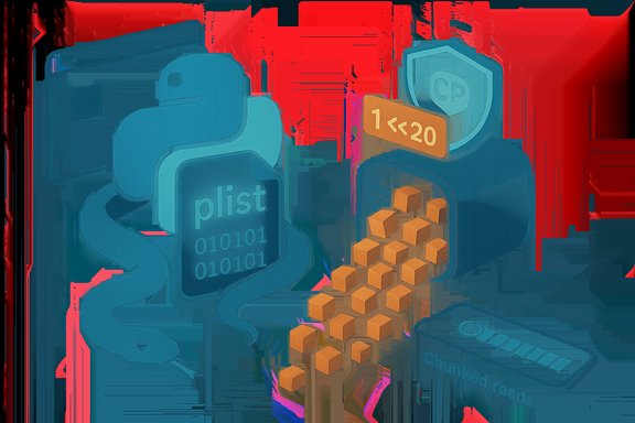 Python-driven data processing: chunked reads convert plist into 1MB blocks.