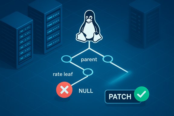 Linux penguin above a tree-like data flow labeled 'parent' with a PATCH checkmark.