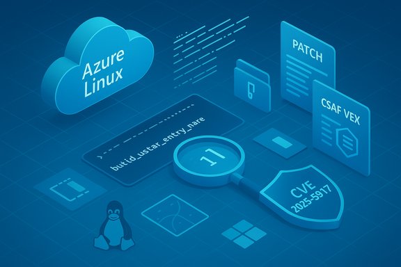 Isometric Azure Linux cloud with patching, CVE shield, and security documents. Isometric Azure Linux cloud with patching, CVE shield, and security documents.