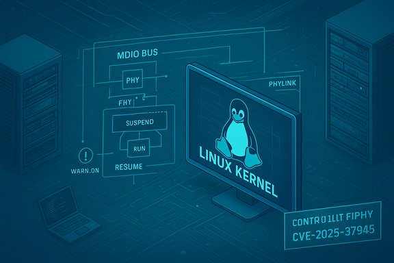 Stylized Linux kernel illustration with Tux the penguin and a CVE-2025-37945 note. Stylized Linux kernel illustration with Tux the penguin and a CVE-2025-37945 note.