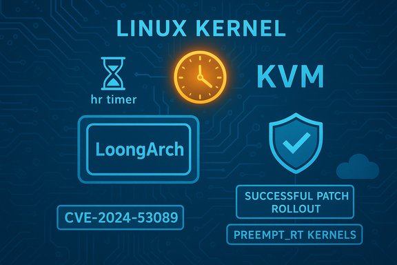 Linux Kernel: LoongArch, KVM, CVE patch rollout, and PREEMPT_RT kernels.